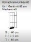 Preview: Küchen Kühlgeräteumbauschrank JULIA 60x212x60cm, Trüffeleiche / Hochglanz-Weiß