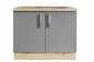 Preview: Küchen Einlass-Spüle DARIA 100x60cm - Artisan Eiche Nachbildung/Lacklaminat Schiefer