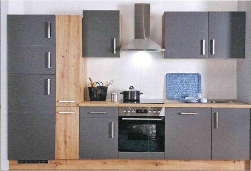 Küchen Anrichte DARIA 50x60cm - Artisan Eiche Nachbildung/Lacklaminat Schiefer