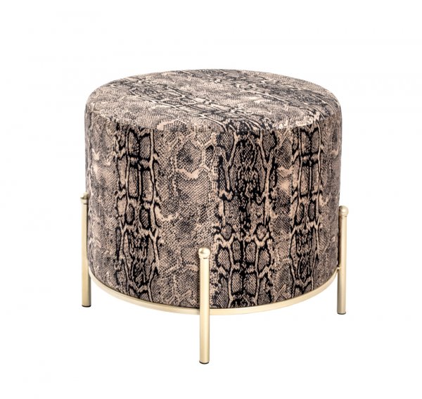 Hocker - Motiv/Gestell Metall Gold