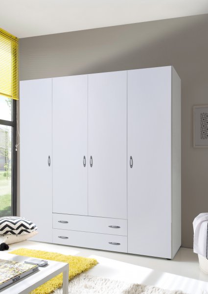 Kleiderschrank BASE 4-trg. Weiß 160 cm