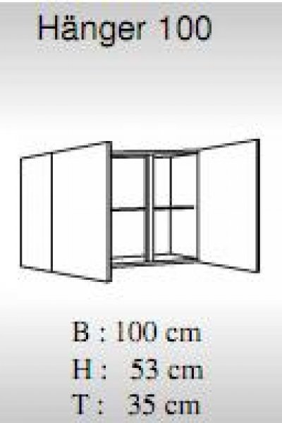 Küchen Hängeschrank SONEA 100x53cm, Sonoma Eiche Dekor / Weiß