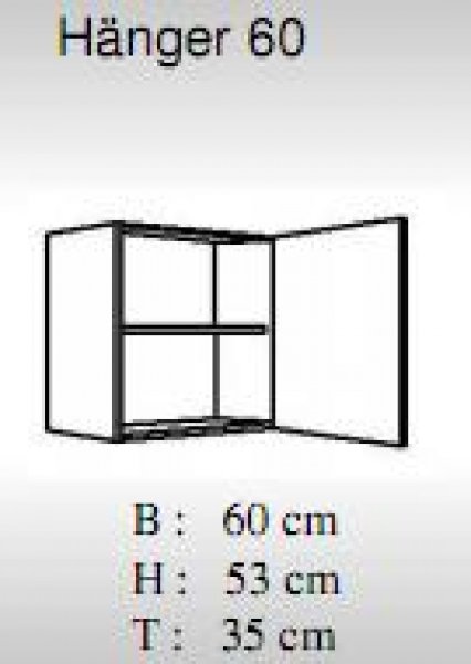 Küchen Hängeschrank SONEA 60x53cm, Sonoma Eiche Dekor / Weiß