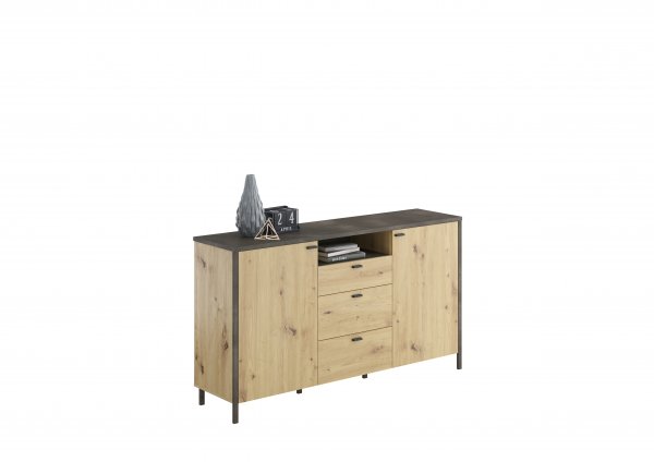 Sideboard IN-LOFT 11, Artisan Eiche/Stahl dunkel Nb