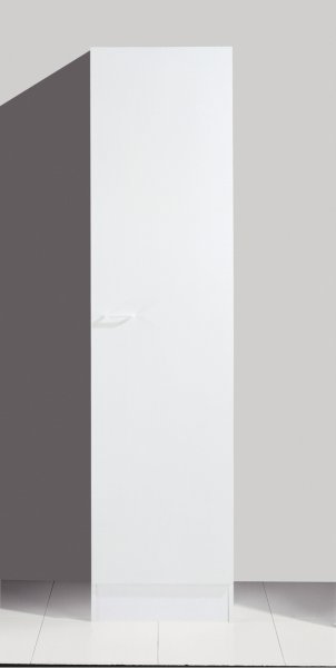 Küchen Seitenschrank TOP 50x200x60cm,  Weiß / Weiß