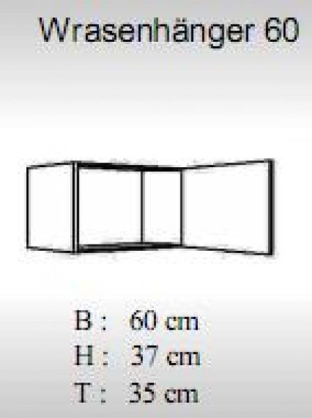 Küchen Wrasen-Hänger TOP 60cm, Weiß / Weiß