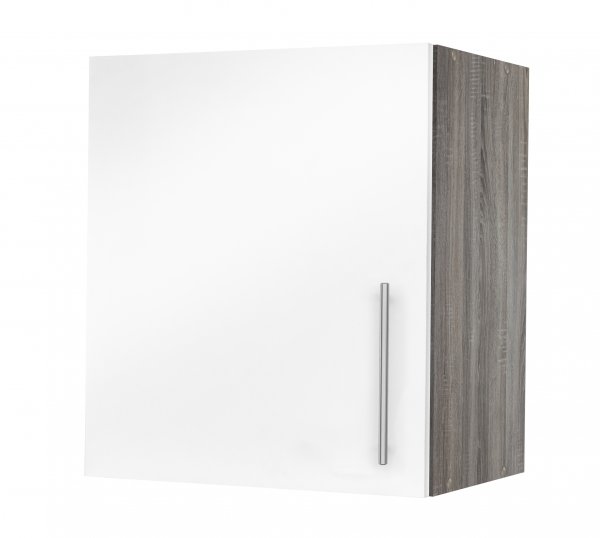 Küchen Hängeschrank JULIA 40x64cm, Trüffeleiche / Hochglanz-Weiß